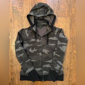 Athleta black camo zip up hoodie